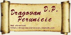 Dragovan Peruničić vizit kartica